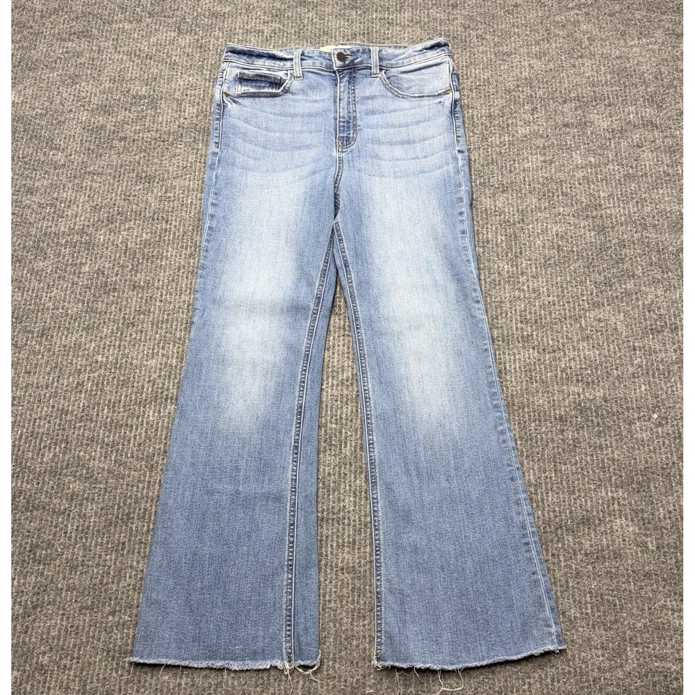 Harper Heritage High Rise Kick Crop Jeans Womens 28 Light Wash Stretch Denim